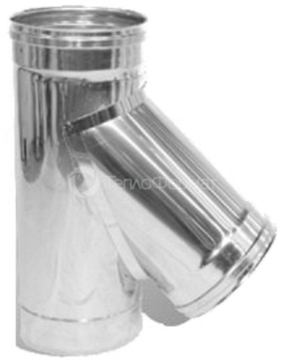 Тройник дымохода 45º нержавейка Версия Люкс D-500 мм толщина 0,8 мм